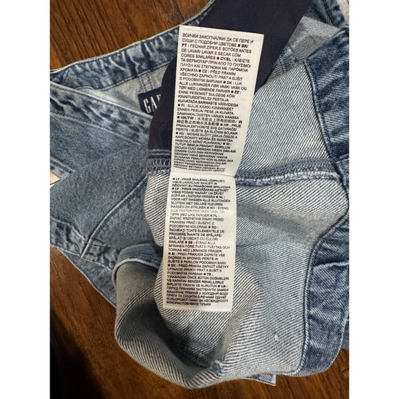 GAP Denim Vest Medium Indigo Women’s Sleeveless Button Front Longline Pockets M - Picture 12 of 12